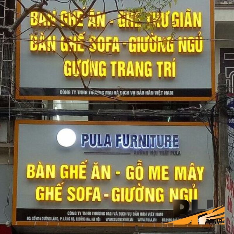 Biển Alu chữ nổi