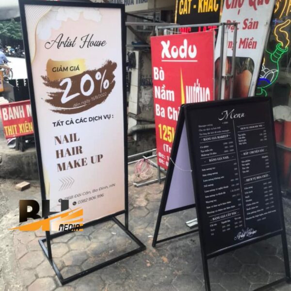 Bảng hiệu hộp đèn đứng BH50