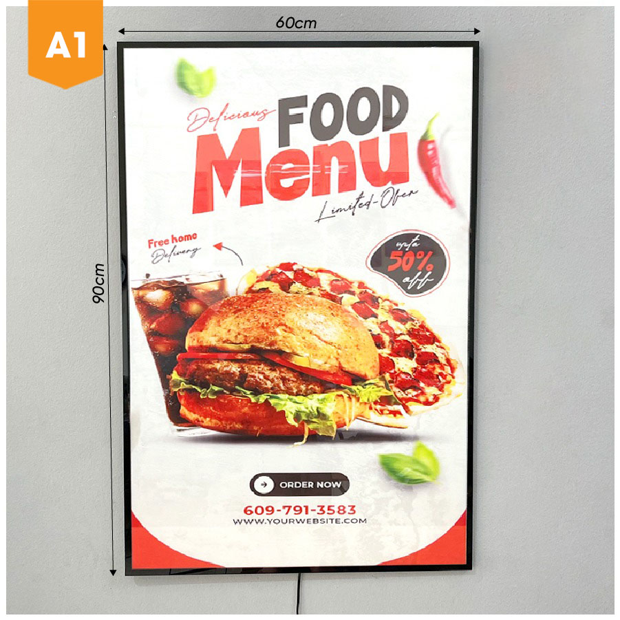 Hộp đèn A1 siêu mỏng có đèn LED