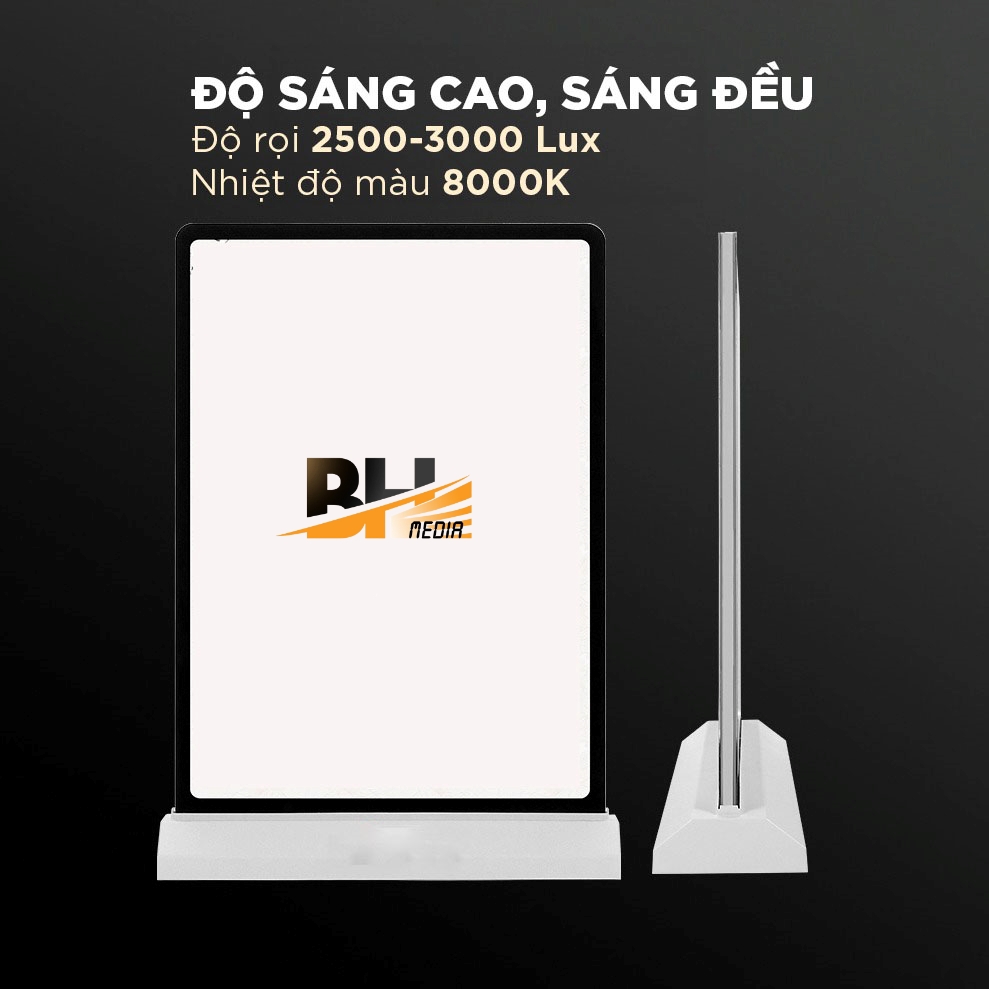 Hộp đèn A4 siêu mỏng 2 mặt có pin dự phòng4